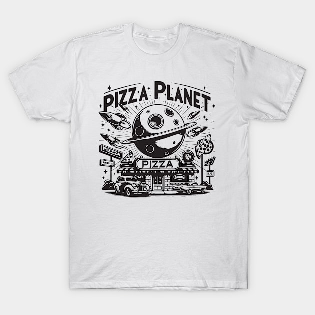 Pizza Planet Tribute - Fan Movie Theater Pizza Planet Movie Tribute - Pizza Planet best Tribute and Designs Piza Pitza Pitsa Planet Tribute - Pizza Lover Pizza Slice - Pizza and Chill T-Shirt by TributeDesigns